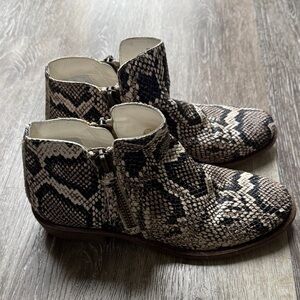 Gianni Bini Snake Print Ankle Boots